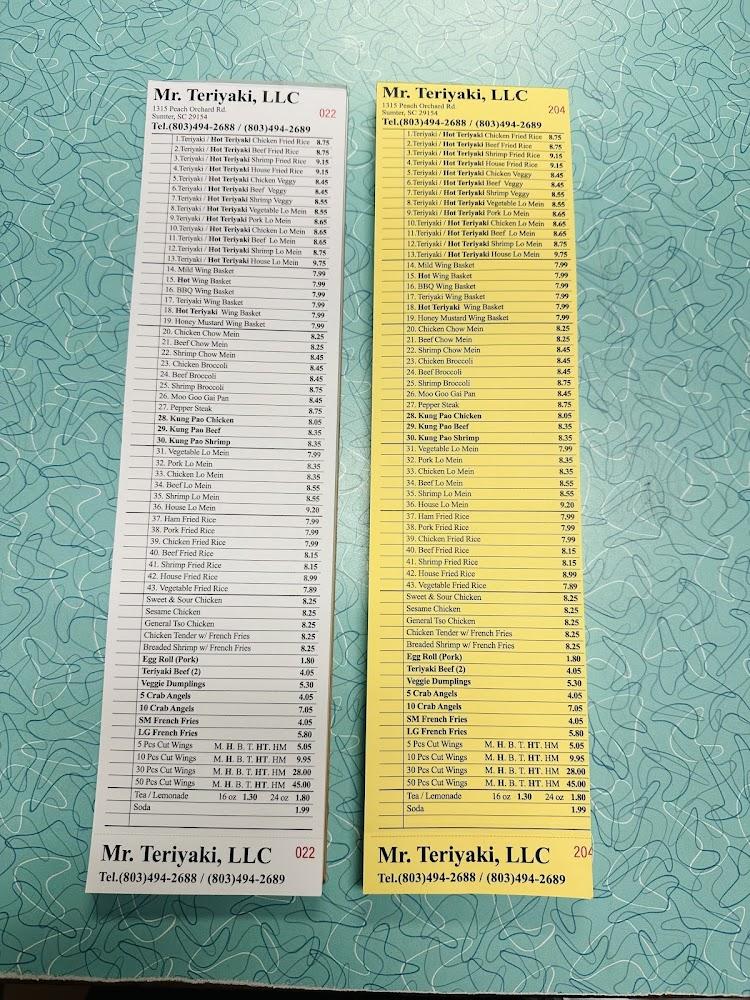 Mr. Teriyaki Menu image 1